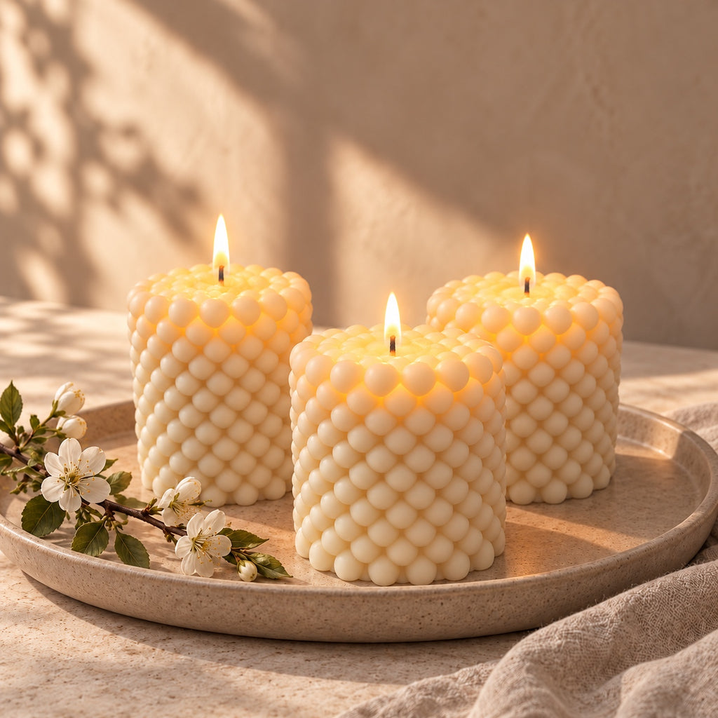 Sophie kaarsen met pareltjes brandend – 7th Candle